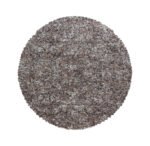 Hochflor Teppich,  Meliert Design, Farbe Beige, Teppich für Wohnzimmer, Rücken aus Jute, Größe: 160 cm Rund