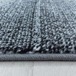 Kurzflor Teppich,  Kariert Design, Farbe Grau, Teppich für Wohnzimmer, Rücken aus Jute, Größe: 120 cm x 170 cm - Afbeelding 4