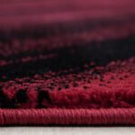 Kurzflor Teppich,  Abstrakt Wellen Design, Farbe Rot, Teppich für Wohnzimmer, Rücken aus Jute, Größe: 240 x 340 cm - Afbeelding 4