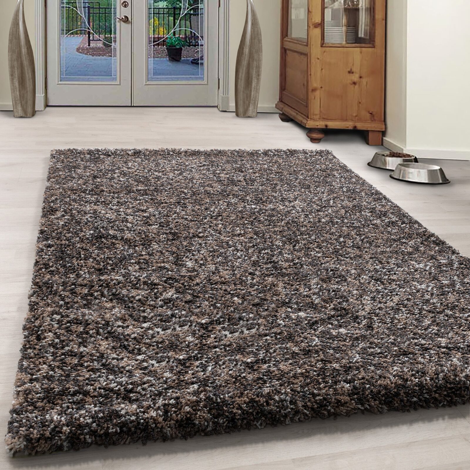 Enjoy Hoogpolig vloerkleed Gemêleerd – Taupe (4500)
