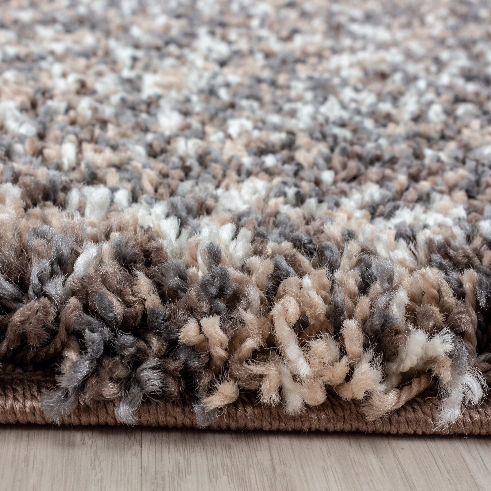 Enjoy Hoogpolig vloerkleed Gemêleerd – Taupe (4500)
