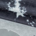 Waschbarer Teppich,  Rindsleder Imitat, Farbe Schwarz, Teppich für Wohnzimmer, Rücken aus Wildleder, Größe: 100 cm x 135 cm - Afbeelding 6