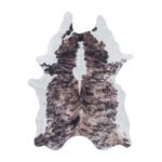 Waschbarer Teppich,  Rindsleder Imitat, Farbe Braun, Teppich für Wohnzimmer, Rücken aus Wildleder, Größe: 150 cm x 200 cm