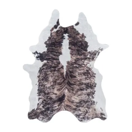 Etosha Wasbaar vloerkleed Koeienhuidlook – Bruin (4113)