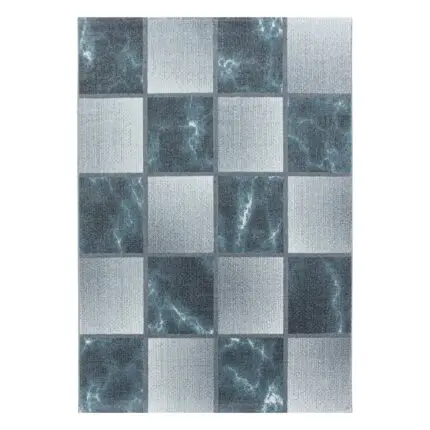 Ottawa Kortpolig vloerkleed Ruit – Blauw (4201)