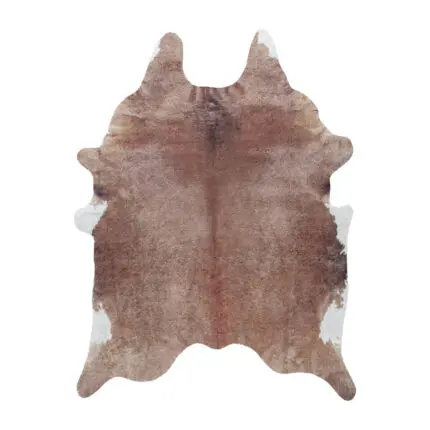 Etosha Wasbaar vloerkleed Koeienhuidlook – Bruin (4112)