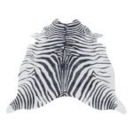 Waschbarer Teppich,  Tigerfell imitat, Farbe Schwarz, Teppich für Wohnzimmer, Rücken aus Wildleder, Größe: 150 cm x 200 cm - Afbeelding 3