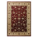 Orient Teppich,  Orientalisch Design, Farbe Rot, Teppich für Wohnzimmer, Rücken aus Jute, Größe: 80 x 150 cm