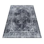 Waschbarer Teppich,  Orientalisch Design, Farbe Schwarz, Teppich für Wohnzimmer, Rücken aus Canvas, Größe: 160 cm x 230 cm - Afbeelding 3