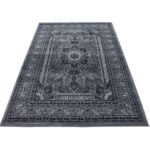 Orient Teppich,  Orientalisch Design, Farbe Grau, Teppich für Wohnzimmer, Rücken aus Jute, Größe: 80 x 150 cm - Afbeelding 3