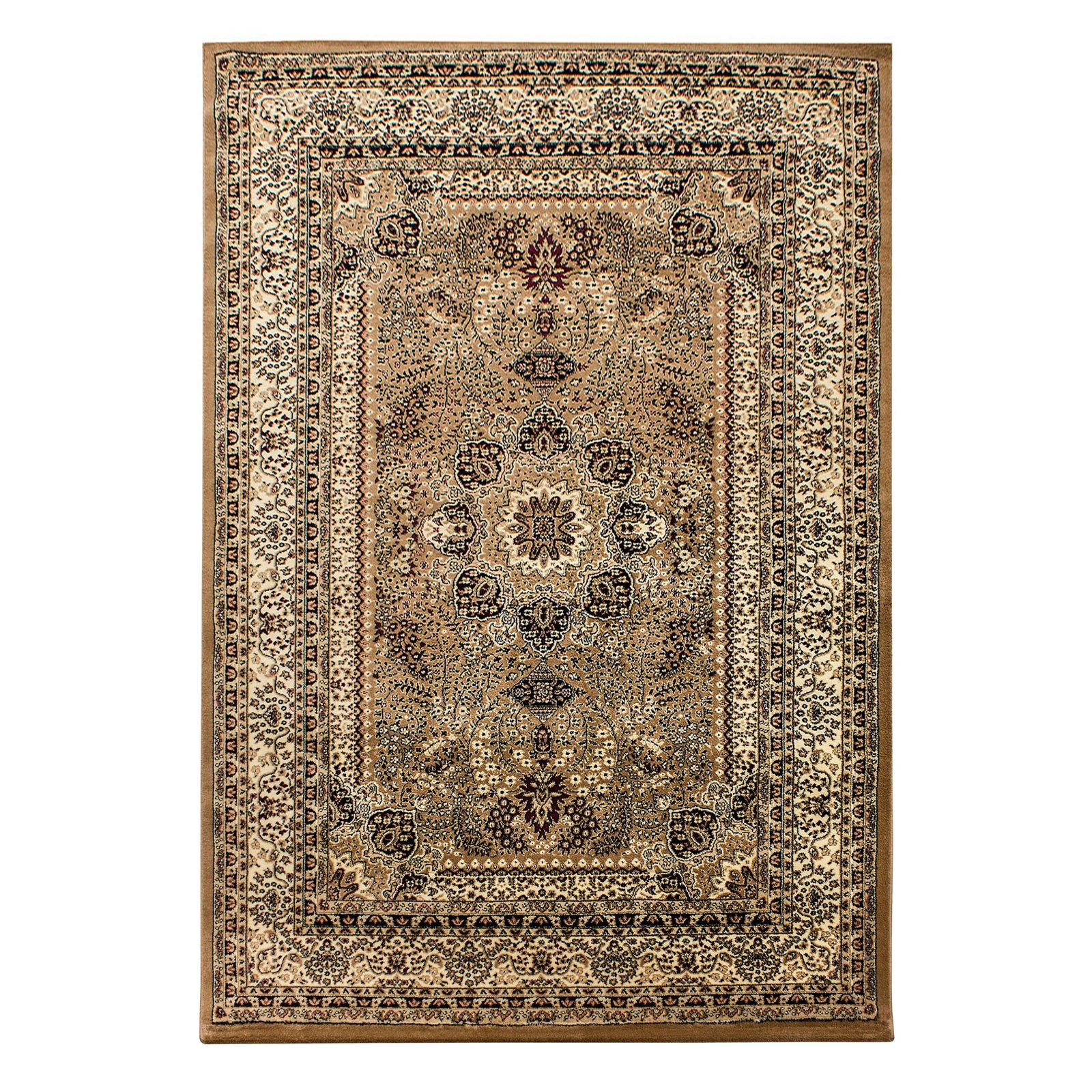 7818 Orient Teppich, Orientalisch Design, Farbe Beige, Teppich für Wohnzimmer, Rücken aus Jute, Größe: 160 cm x 230 cm - Afbeelding 1