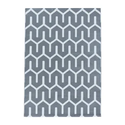 Costa Kortpolig vloerkleed Geometrisch – Grijs (3524)