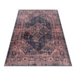 Waschbarer Teppich,  Orientalisch Design, Farbe Rot, Teppich für Wohnzimmer, Rücken aus Canvas, Größe: 80 x 250 cm - Afbeelding 3