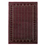 Orient Teppich,  Orientalisch Design, Farbe Rot, Teppich für Wohnzimmer, Rücken aus Jute, Größe: 300 cm x 400 cm