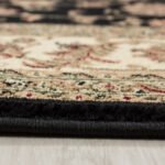 Orient Teppich,  Orientalisch Design, Farbe Schwarz, Teppich für Wohnzimmer, Rücken aus Jute, Größe: 80 x 150 cm - Afbeelding 4