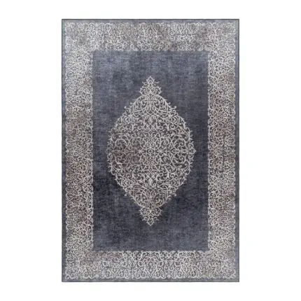 Fiesta Wasbaar vloerkleed Barok – Zwart (4303)