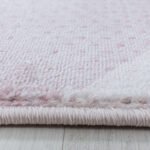 Kurzflor Teppich, Wellen Design, Farbe Pink, Teppich für Wohnzimmer, Rücken aus Jute, Größe: 160 cm x 230 cm - Afbeelding 4