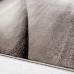 Kurzflor Teppich, Abstrakt Design, Farbe Braun, Teppich für Wohnzimmer, Rücken aus Jute, Größe: 80 x 300 cm - Afbeelding 2