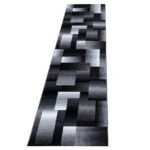 MIAMI Kortpolig tapijt 80 x 300 cm Zwart