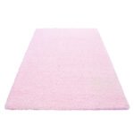Hochflor Teppich,  Unicolor - Einfarbig, Farbe Pink, Teppich für Wohnzimmer, Rücken aus Jute, Größe: 200 cm x 290 cm - Afbeelding 3