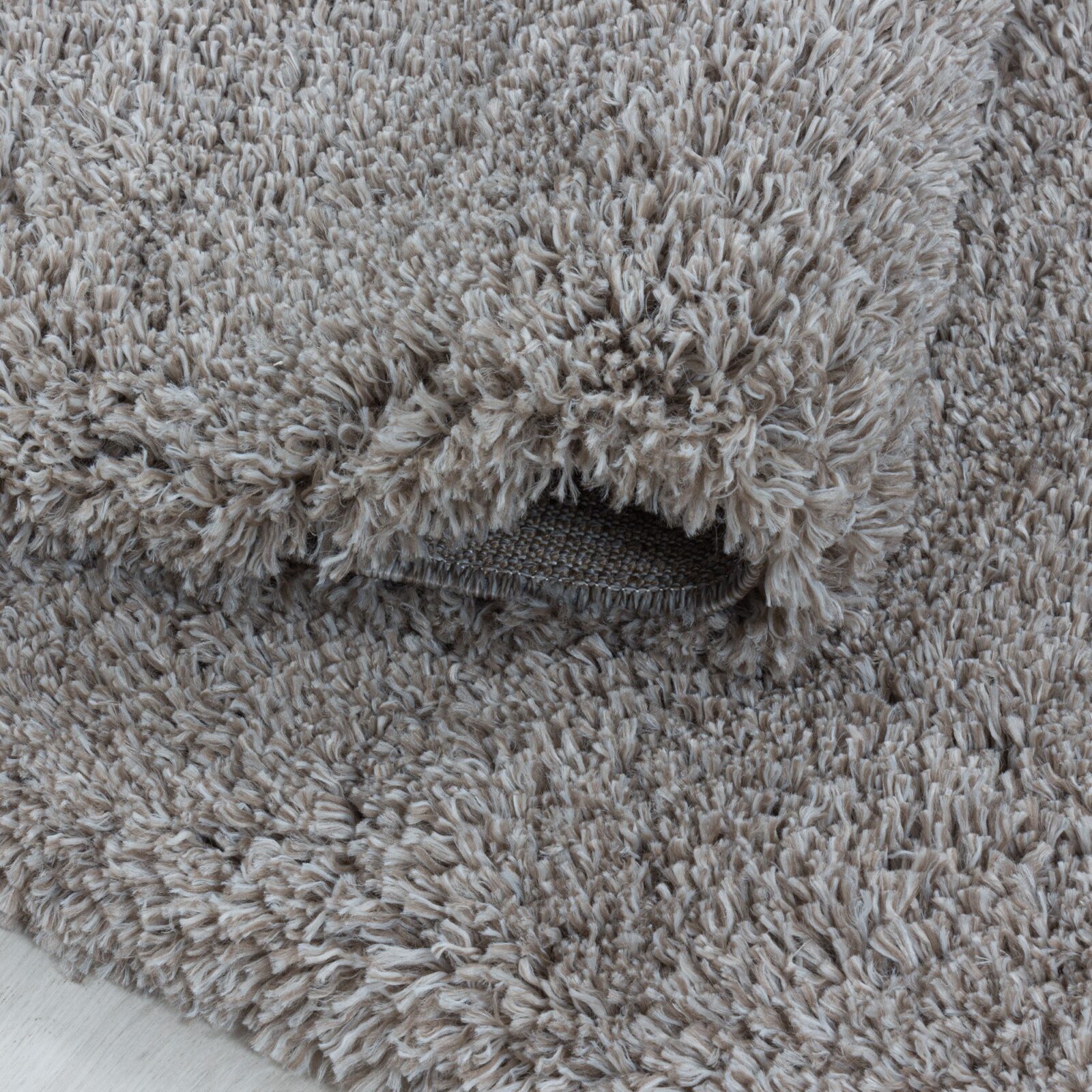 Fluffy Hoogpolig vloerkleed Effen – Beige (3500)