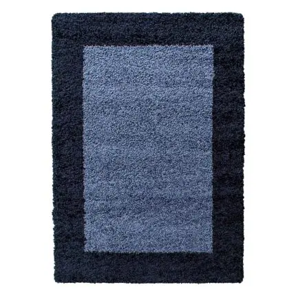 Life Hoogpolig vloerkleed Met rand – Marineblauw (1503)