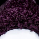 Hochflor Teppich,  Bordüre Design, Farbe Violett, Teppich für Wohnzimmer, Rücken aus Jute, Größe: 200 cm Rund - Afbeelding 2