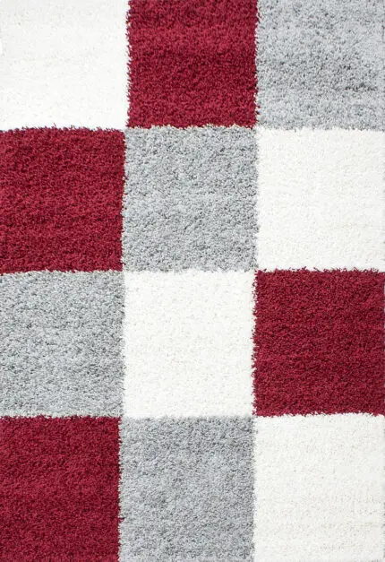 Life Hoogpolig vloerkleed Ruit – Rood (1501)