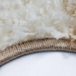 Hochflor Teppich,  Kariert Design, Farbe Mokka, Teppich für Wohnzimmer, Rücken aus Jute, Größe: 120 cm x 170 cm - Afbeelding 5