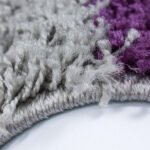 Hochflor Teppich,  Kariert Design, Farbe Violett, Teppich für Wohnzimmer, Rücken aus Jute, Größe: 160 cm x 230 cm - Afbeelding 5