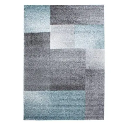 Lucca Kortpolig vloerkleed Ruit – Blauw (1810)
