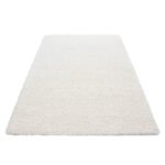 Hochflor Teppich,  Unicolor - Einfarbig, Farbe Creme, Teppich für Wohnzimmer, Rücken aus Jute, Größe: 80 x 150 cm - Afbeelding 3