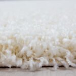 Hochflor Teppich,  Unicolor - Einfarbig, Farbe Creme, Teppich für Wohnzimmer, Rücken aus Jute, Größe: 80 x 250 cm - Afbeelding 2