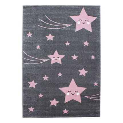 Kids Kindervloerkleed Sterren – Roze (610)