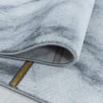 Kurzflor Teppich,  Marmor Design, Farbe Gold, Teppich für Wohnzimmer, Rücken aus Jute, Größe: 140 x 200 cm - Afbeelding 5