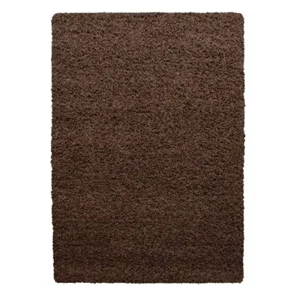 Life Hoogpolig vloerkleed Effen – Bruin (1500)