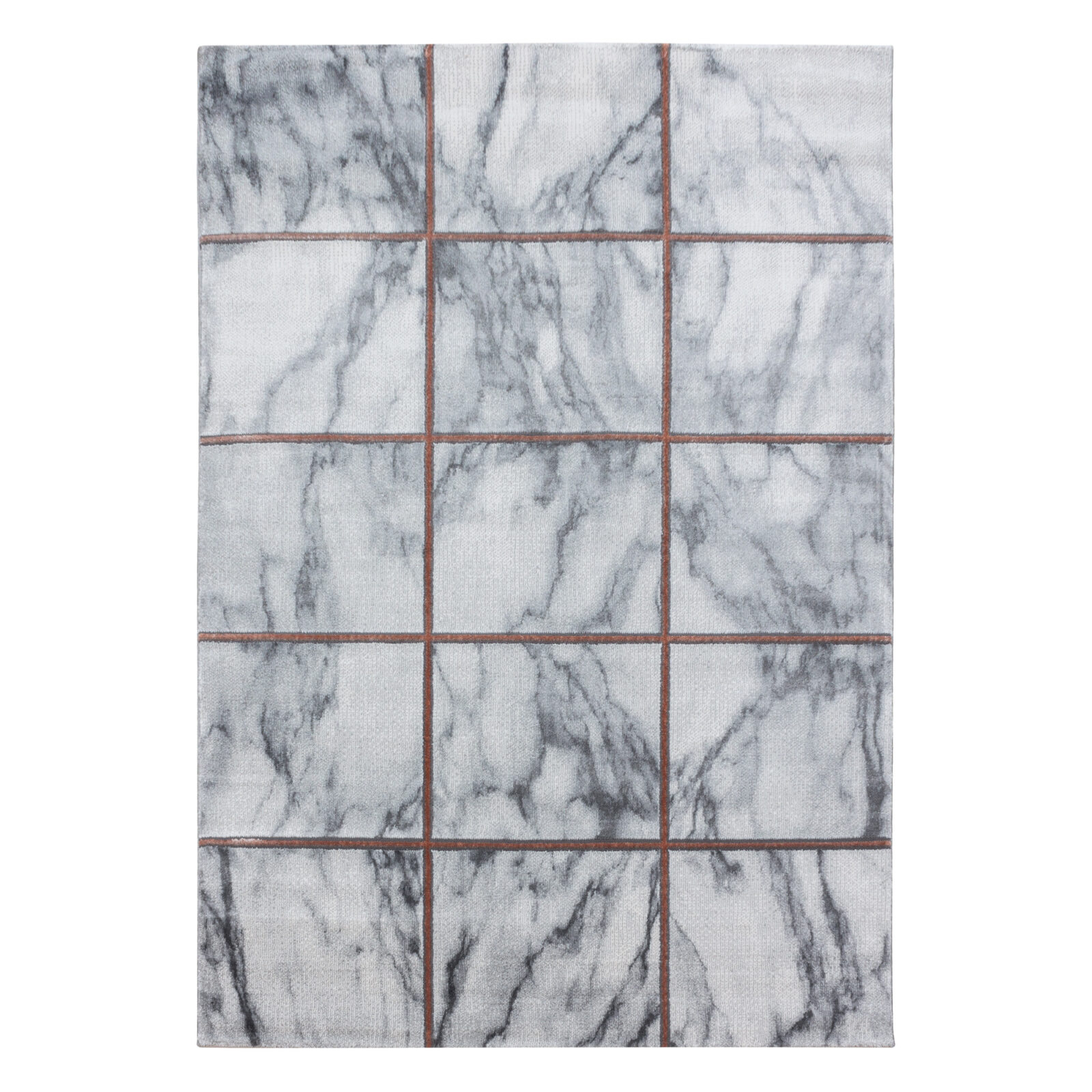 Naxos Kortpolig vloerkleed Marmerlook – Brons (3816)