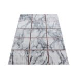 Kurzflor Teppich,  Marmor Design, Farbe Bronze, Teppich für Wohnzimmer, Rücken aus Jute, Größe: 120 cm x 170 cm - Afbeelding 3