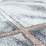 Kurzflor Teppich,  Marmor Design, Farbe Bronze, Teppich für Wohnzimmer, Rücken aus Jute, Größe: 120 cm x 170 cm - Afbeelding 5