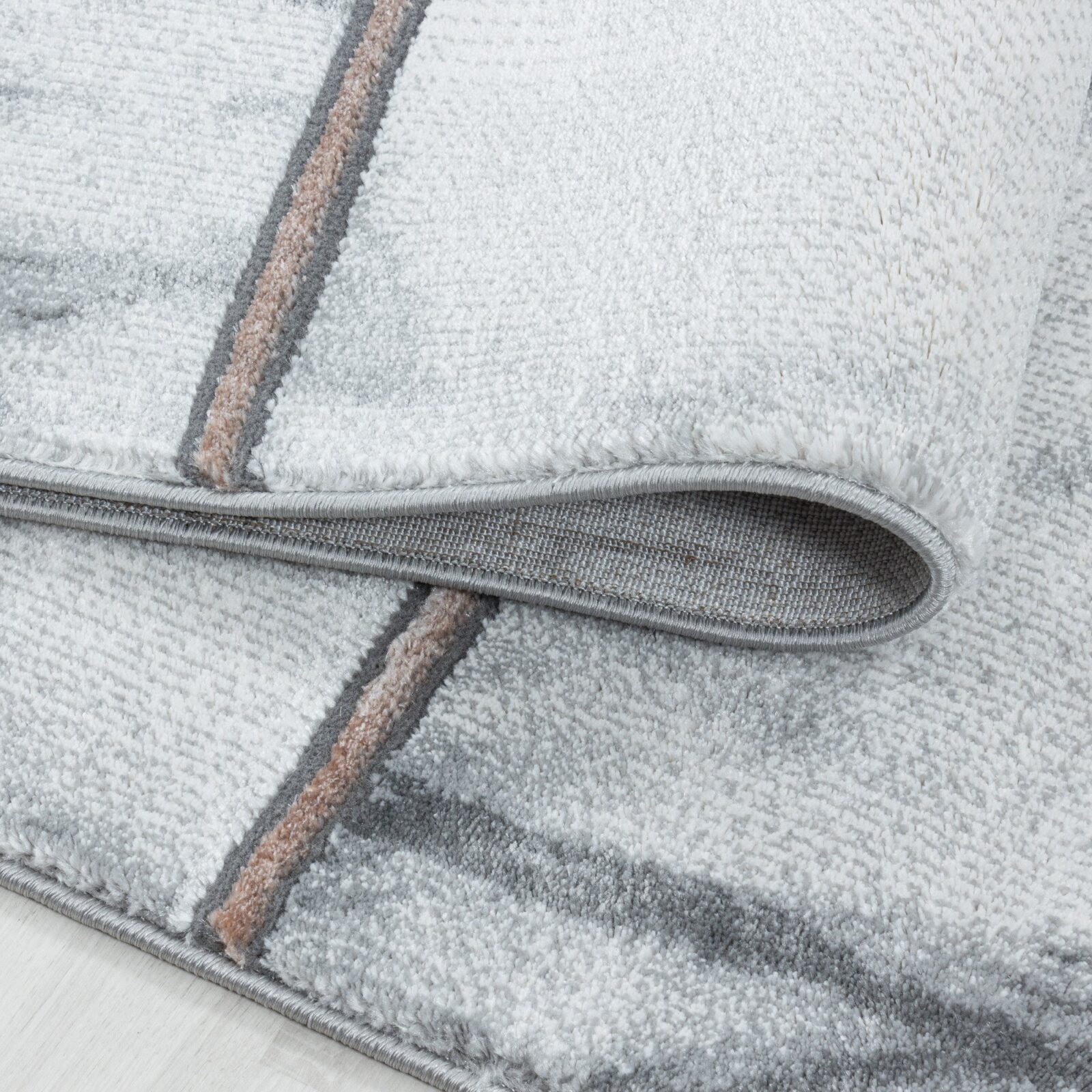 Naxos Kortpolig vloerkleed Marmerlook – Brons (3816)