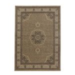 Orient Teppich,  Orientalisch Design, Farbe Beige, Teppich für Wohnzimmer, Rücken aus Jute, Größe: 300 cm x 400 cm