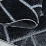 Kurzflor Teppich,  Marmor Design, Farbe Silber, Teppich für Wohnzimmer, Rücken aus Jute, Größe: 140 x 200 cm - Afbeelding 5