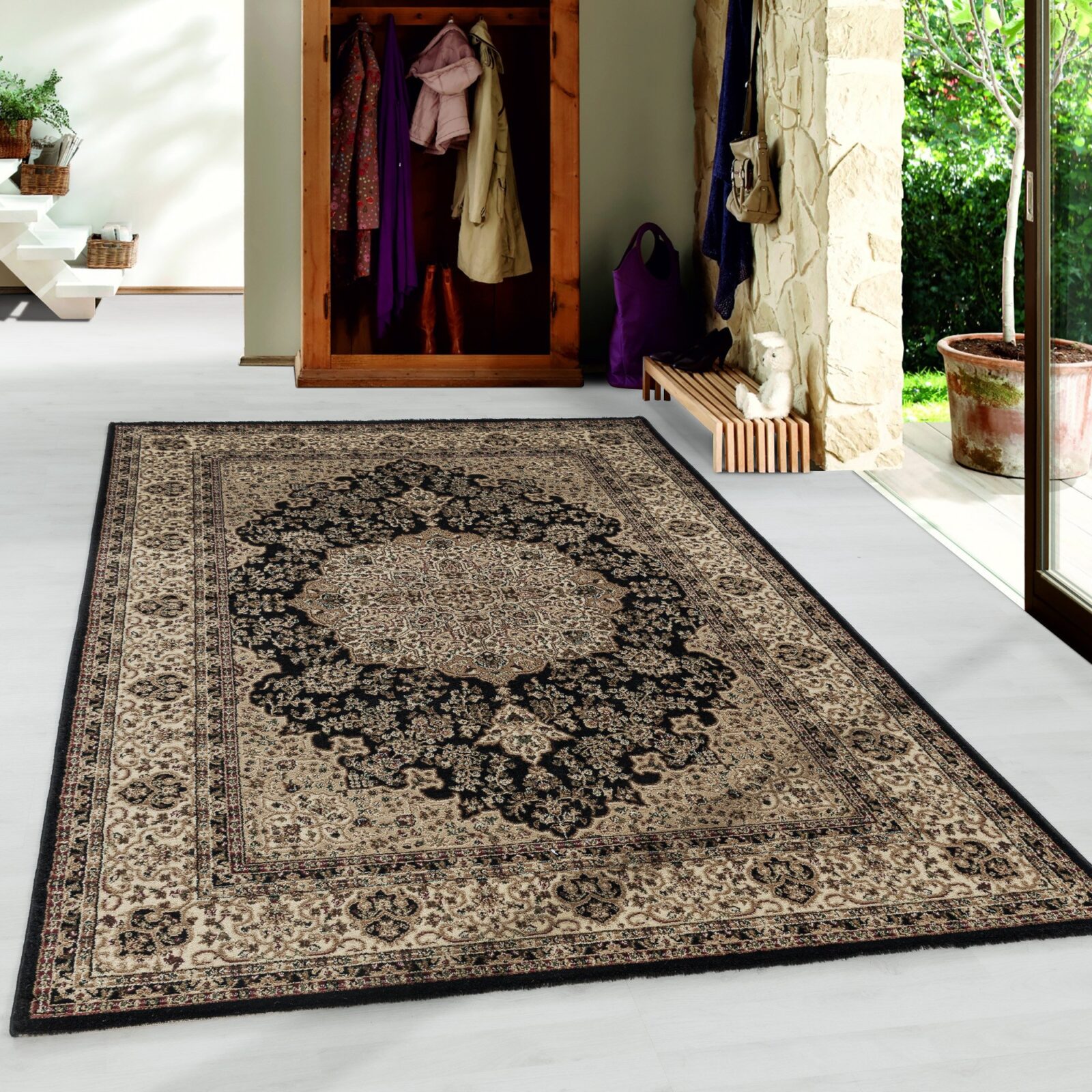 Kashmir Oosters vloerkleed Oosters – Zwart (2608)