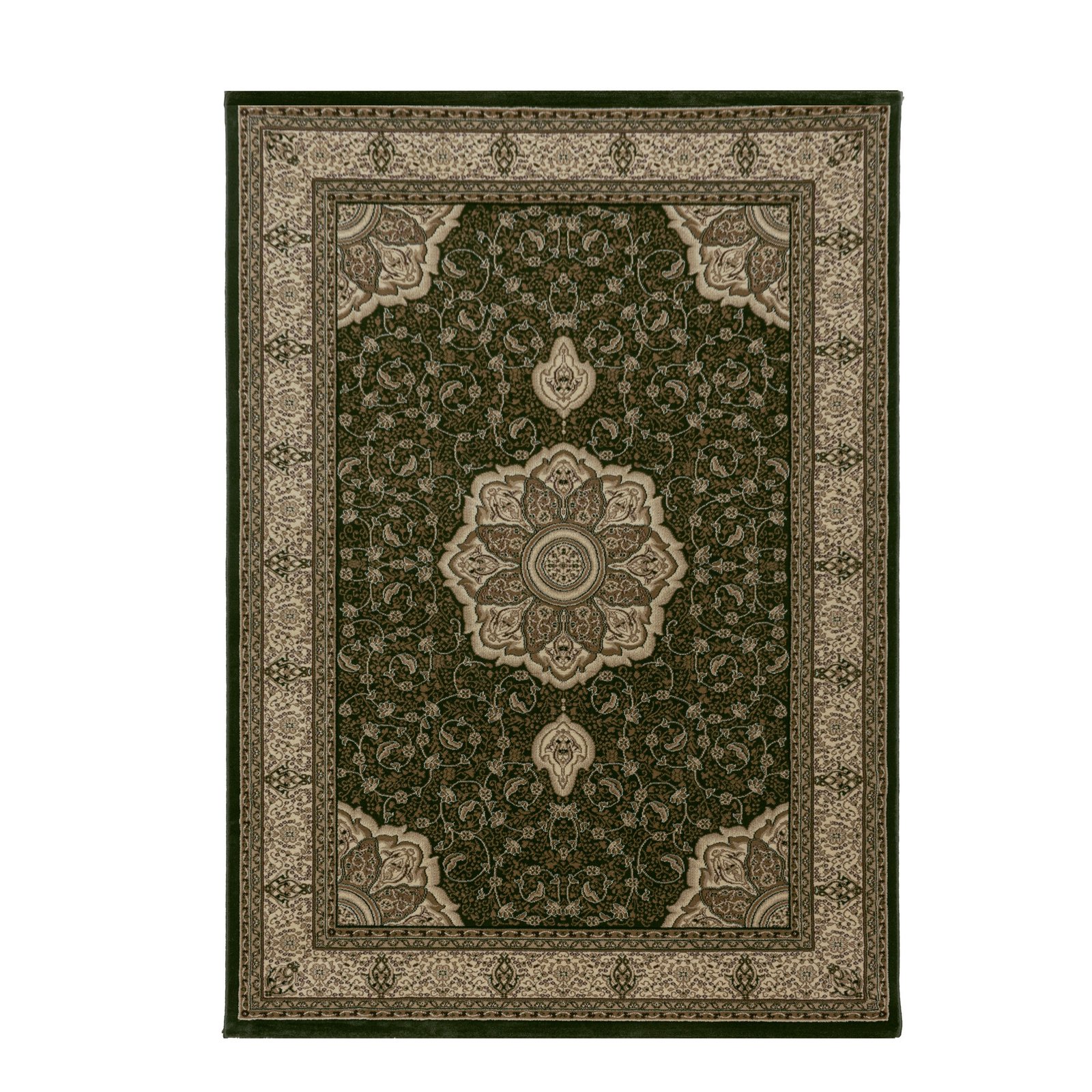 8776 Orient Teppich, Orientalisch Design, Farbe Grün, Teppich für Wohnzimmer, Rücken aus Jute, Größe: 300 cm x 400 cm - Afbeelding 1