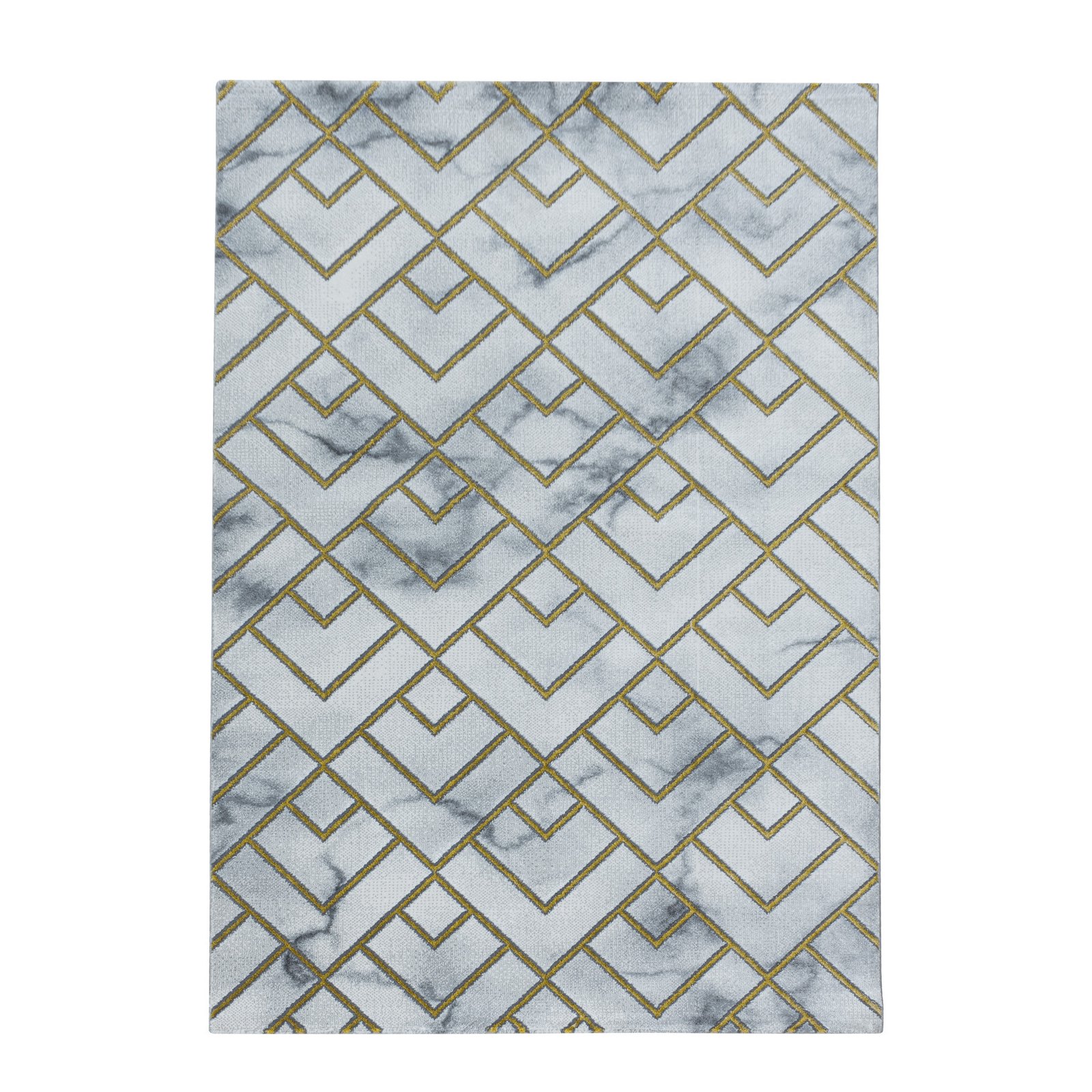 8817 NAXOS Kortpolig tapijt 140 x 200 cm Goud - Afbeelding 1
