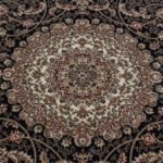 Orient Teppich,  Orientalisch Design, Farbe Schwarz, Teppich für Wohnzimmer, Rücken aus Jute, Größe: 240 x 340 cm - Afbeelding 6