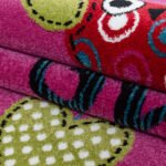 Kinder Teppich,  Eulen-Design, Farbe Violett, Teppich für Kinderzimmer, Rücken aus Jute, Größe: 200 cm x 290 cm - Afbeelding 6