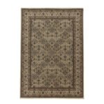 Orient Teppich,  Orientalisch Design, Farbe Beige, Teppich für Wohnzimmer, Rücken aus Jute, Größe: 80 x 150 cm