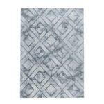 NAXOS Kortpolig tapijt 80 x 150 cm Zilver