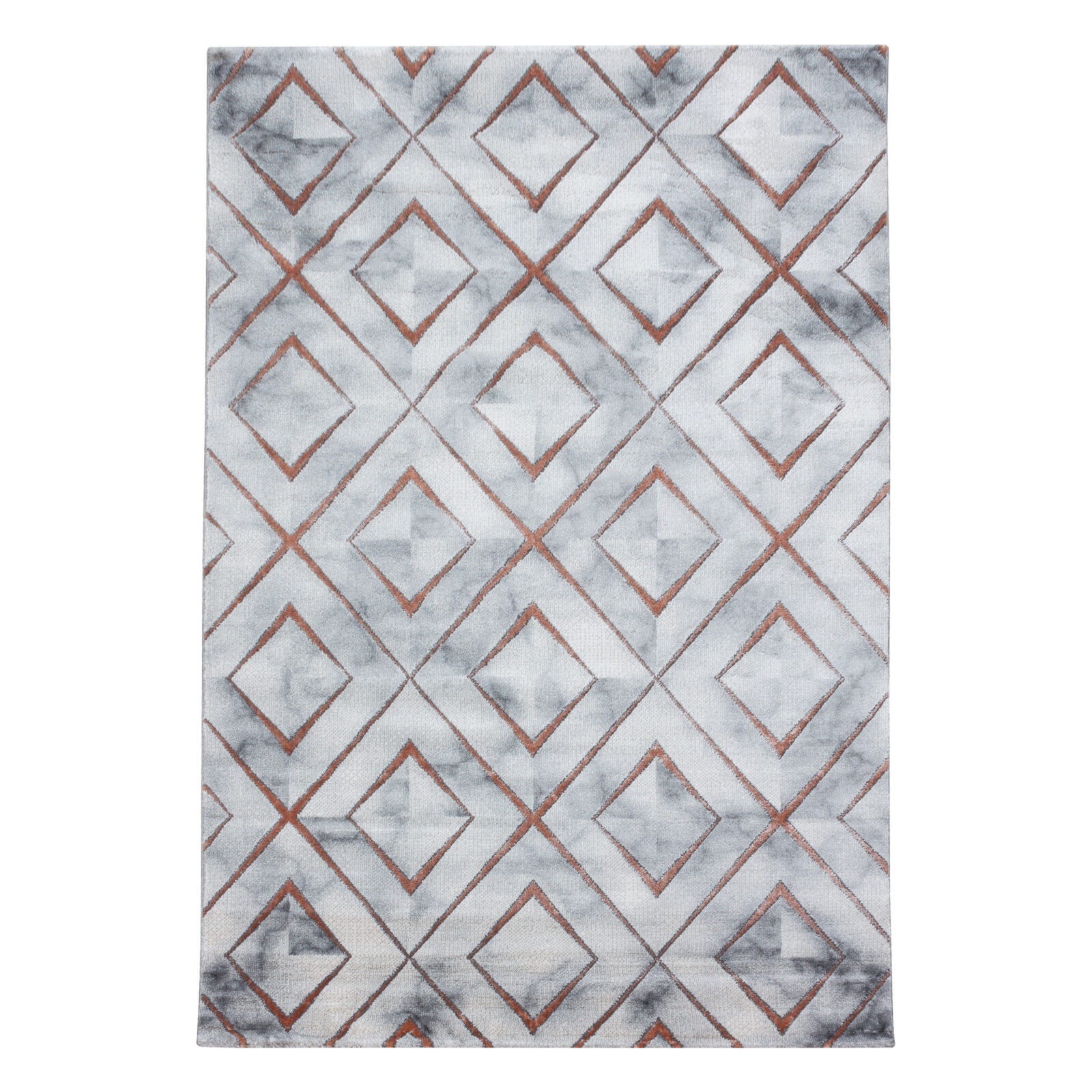 Naxos Kortpolig vloerkleed Marmerlook – Brons (3811)